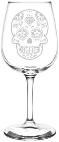 Calavera Wine Glass