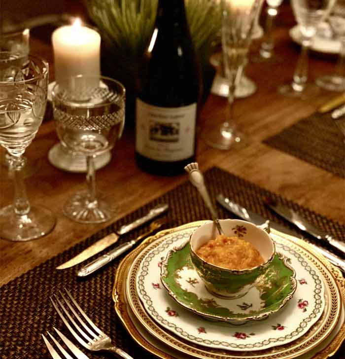 Pumpkin carrot ginger soup by private chef Michèle La Porta