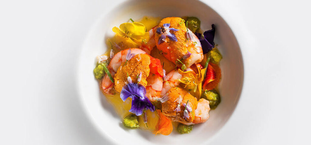Maine ruby shrimp and sea urchin (Photo Credit: Francesco Tonelli)