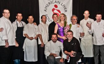 Sophie Gayot with the chefs