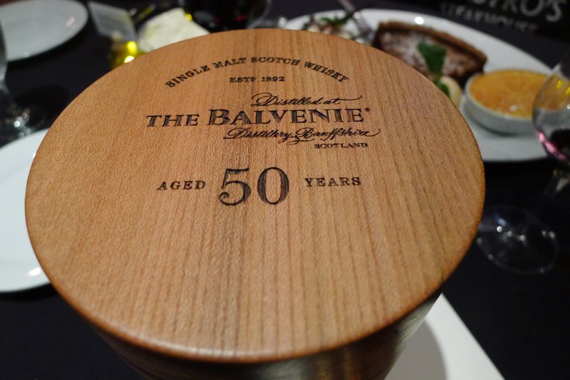 The Balvenie Aged 50 Years box top