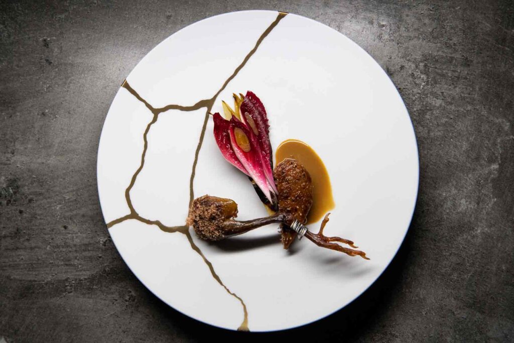 Manresa Roast Squab Endive sauce Albufera