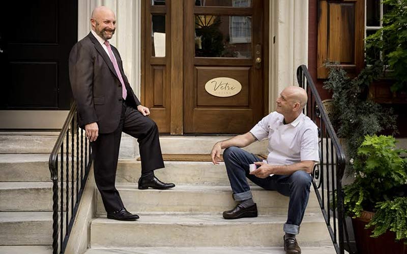 Jeff Benjamin and Marc Vetri of Vetri, Philadelphia; Photo credit: Steve Legato