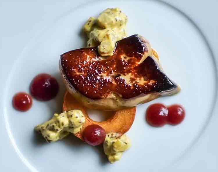 Seared foie gras Menton Boston