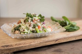 Vegan recipe cauliflower tabbouleh