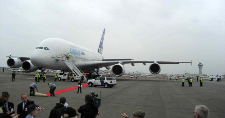 Airbus A38 LAX first landing