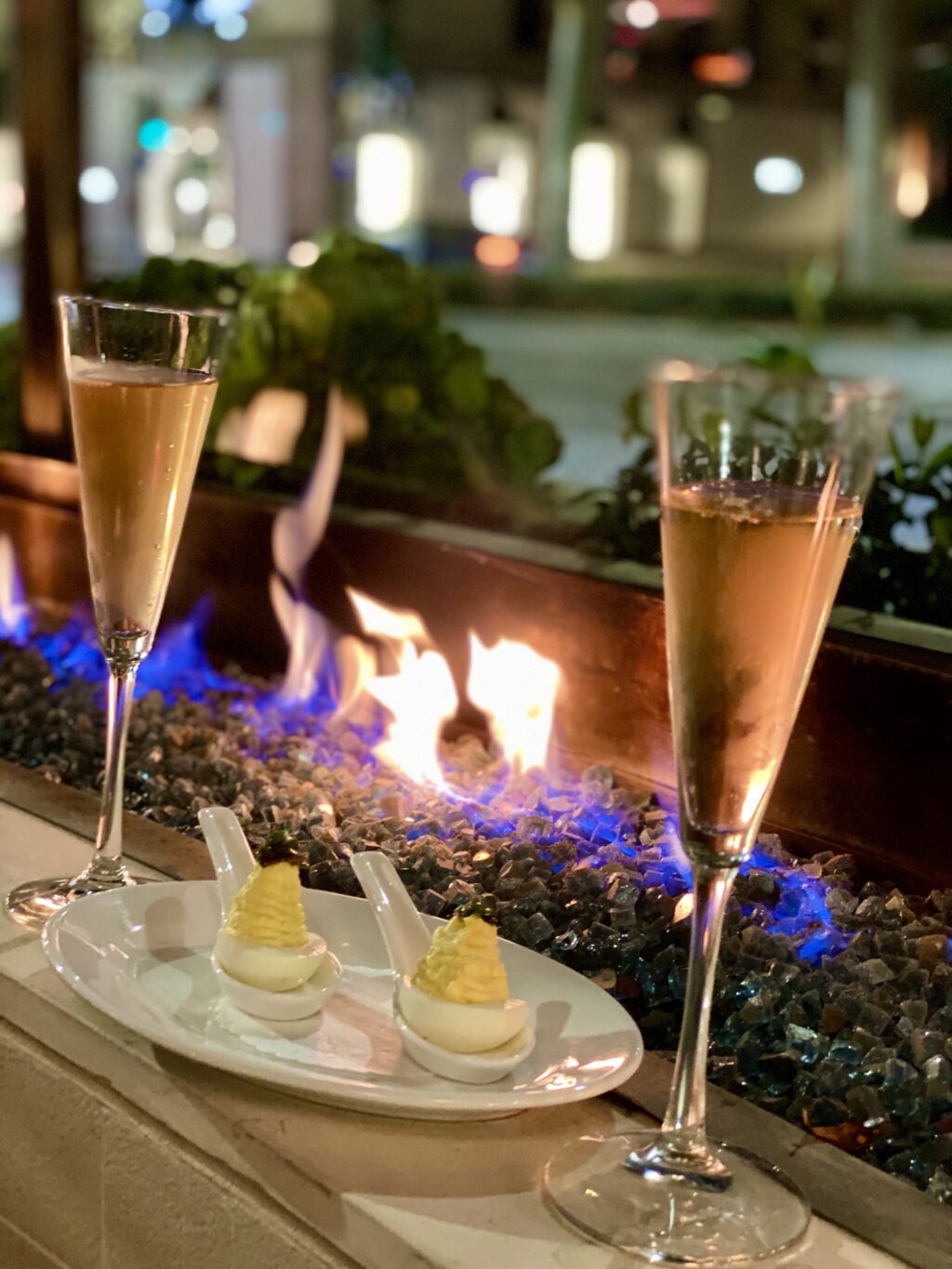 White truffle caviar deviled eggs