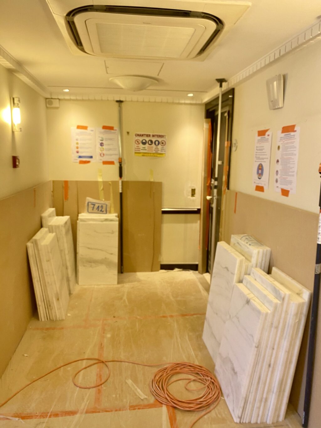 Construction hallway