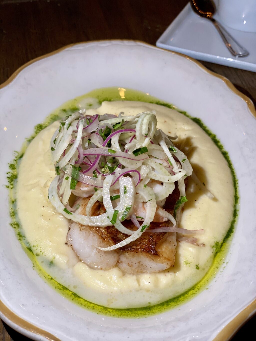 Seared cod