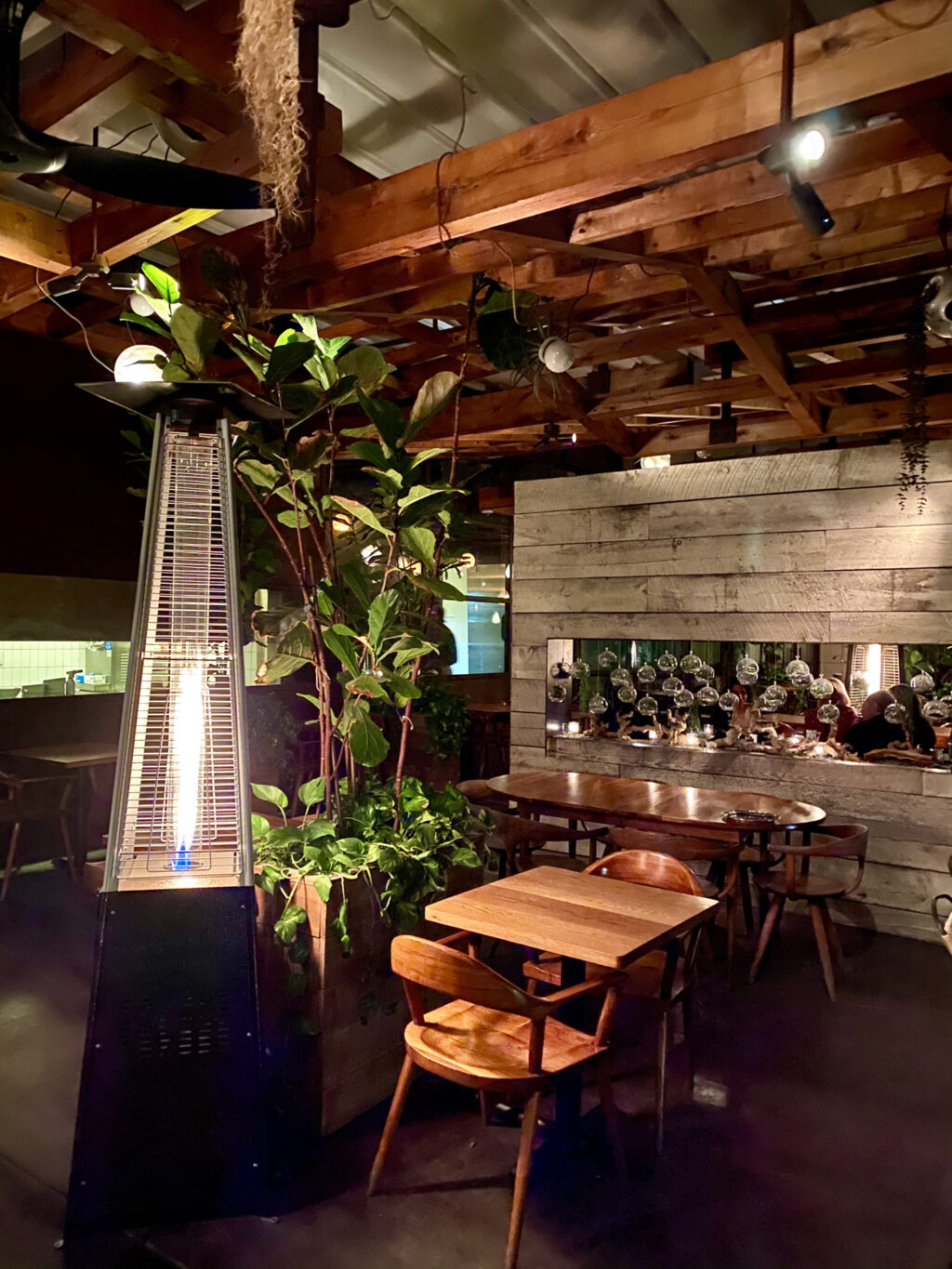 Patio at night