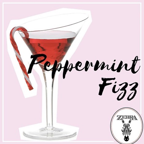 Peppermint fizz champagne cocktail