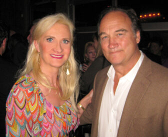 Actor Jim Belushi with Sophie Gayot