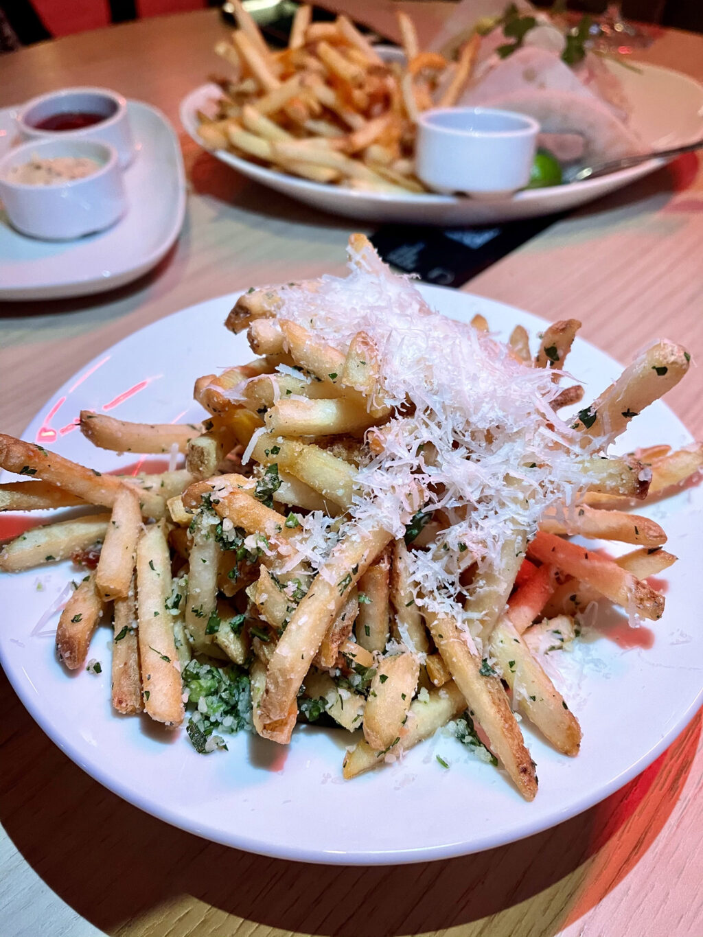 Truffle Parmesan fries, grainy mustard aioli