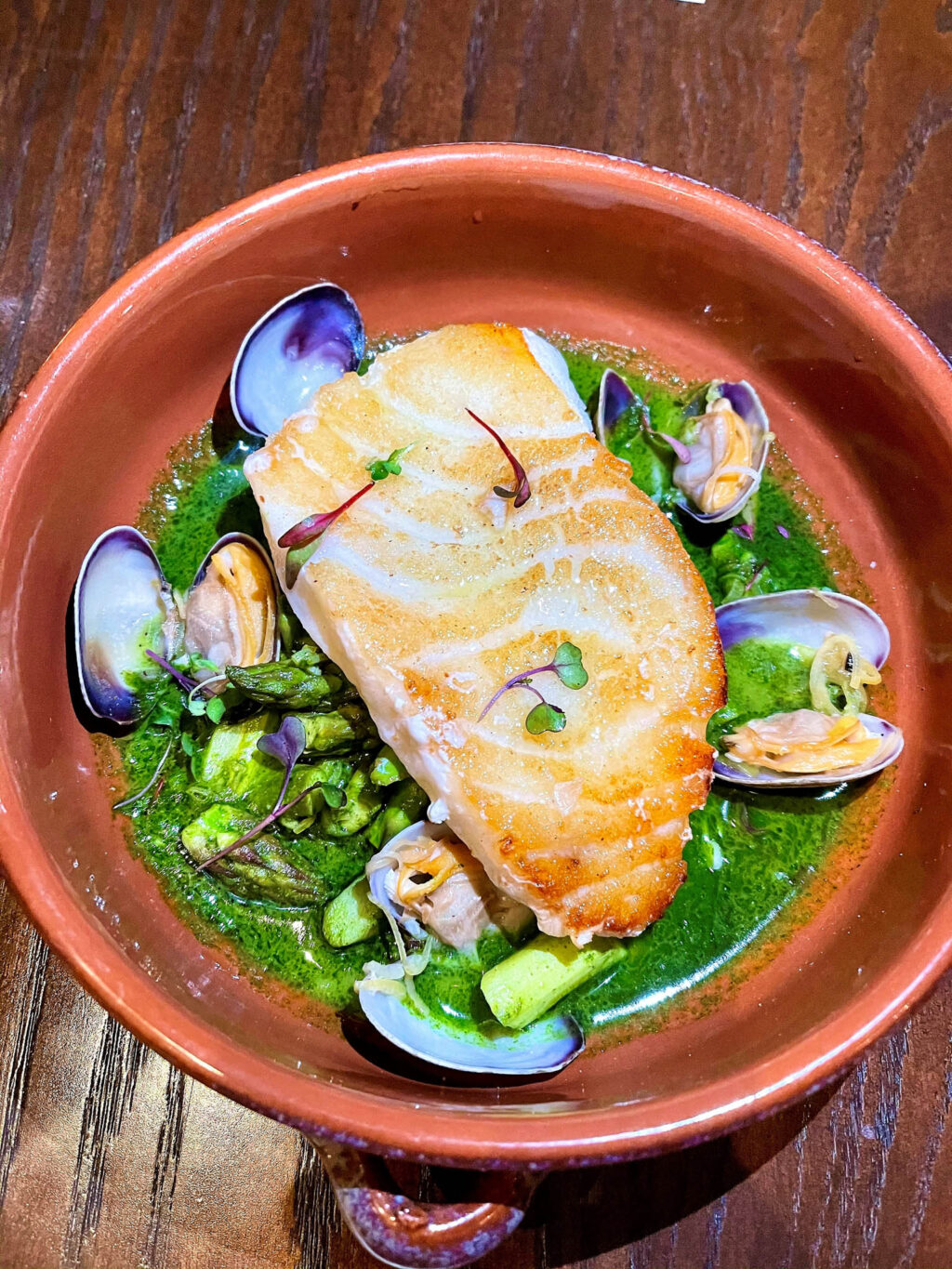 Seared Chilean sea bass