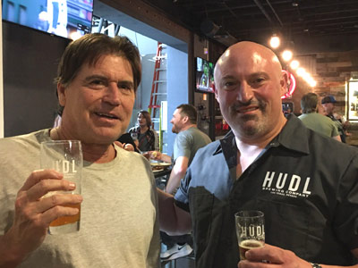 Bob Barnes and HUDL brewer Joe Cuozzo, Photo by Dave Canela
