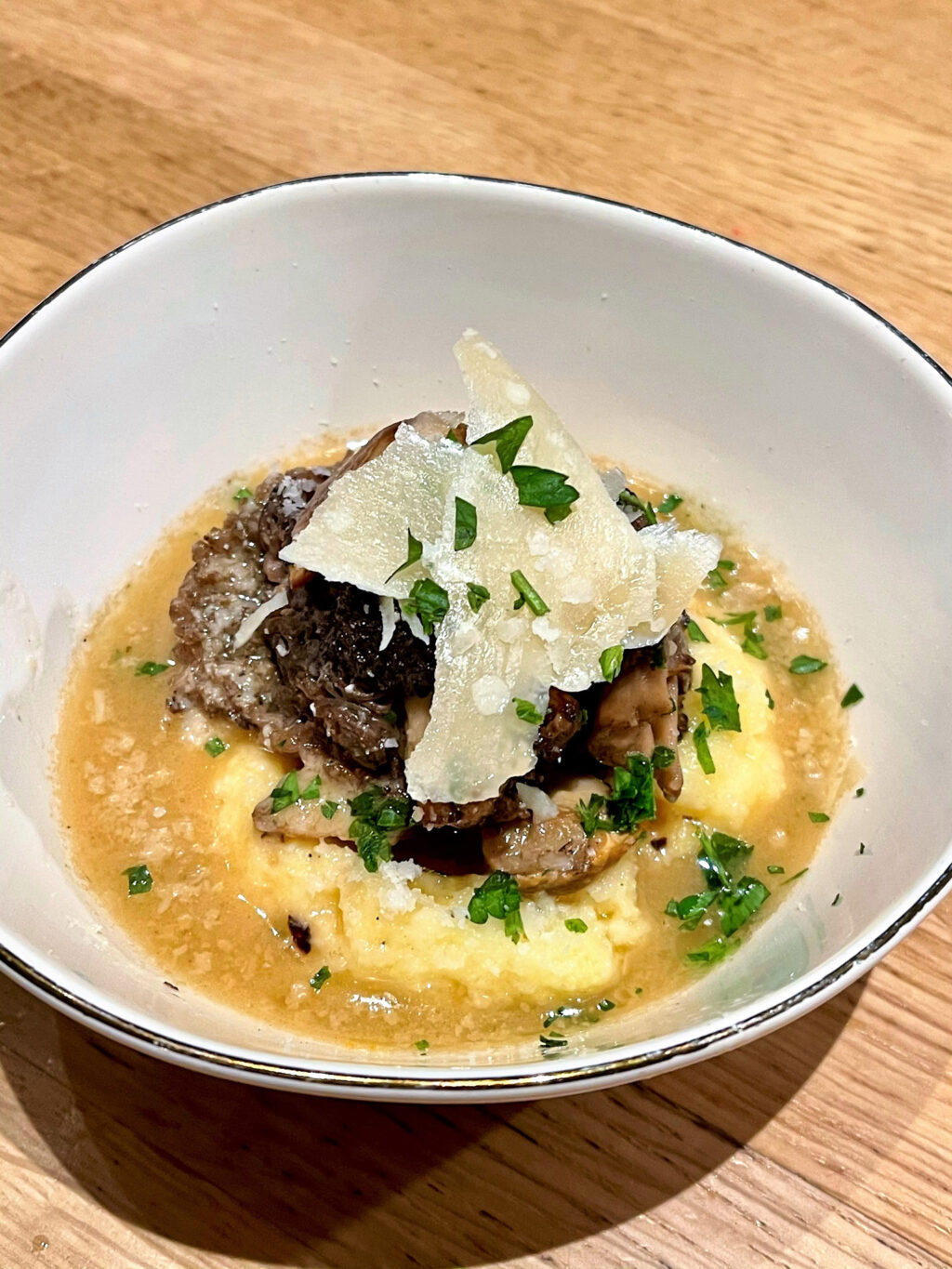 Mushrooms polenta