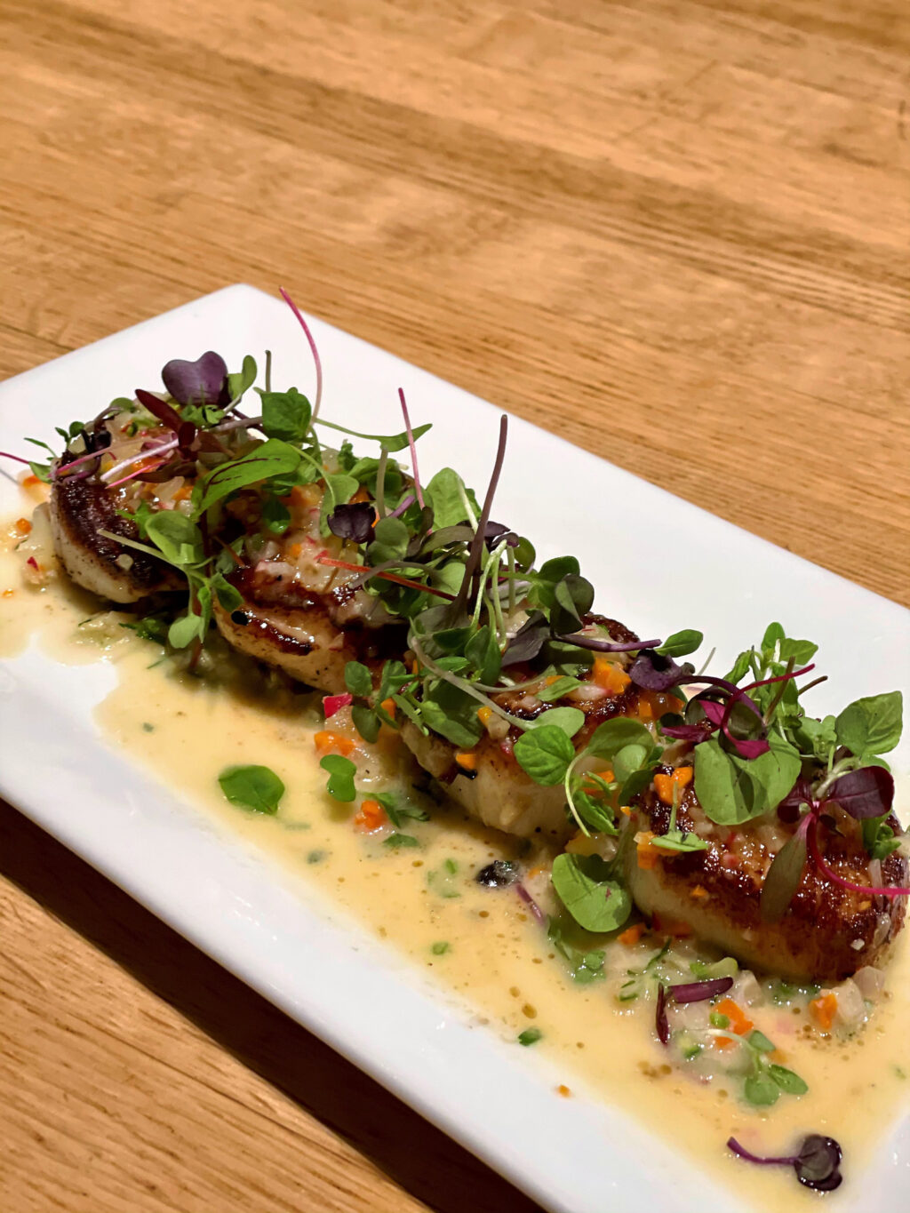 Seared scallops