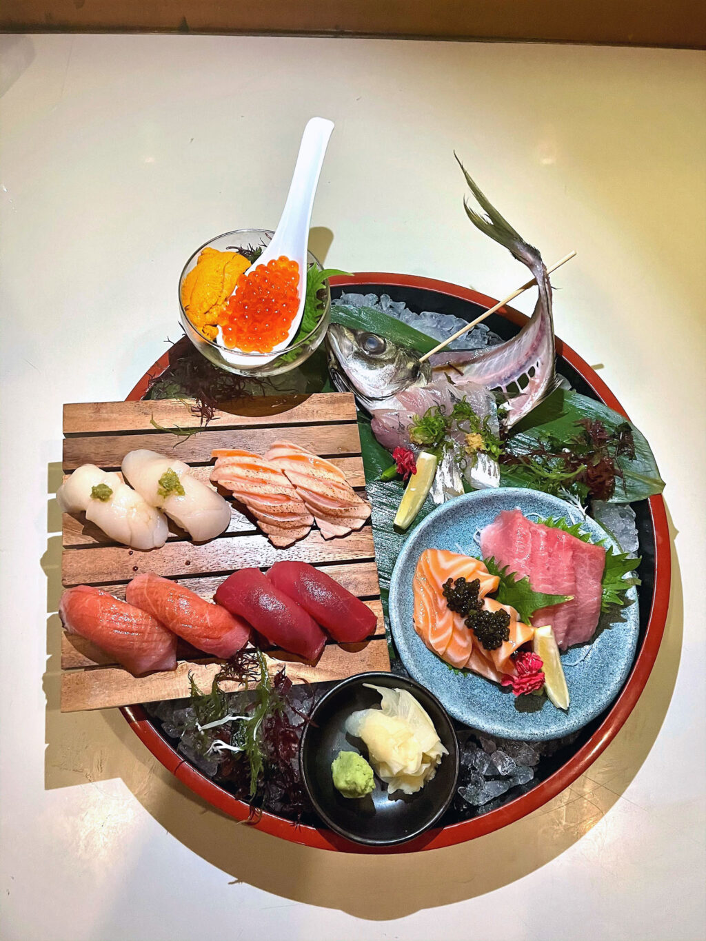 Selection of sushi & sashimi