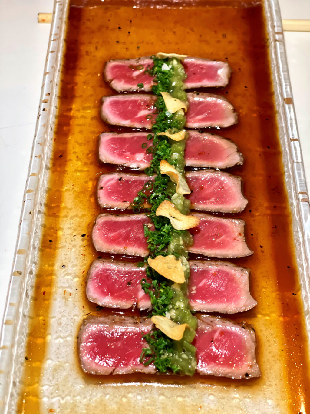Truffle beef tataki