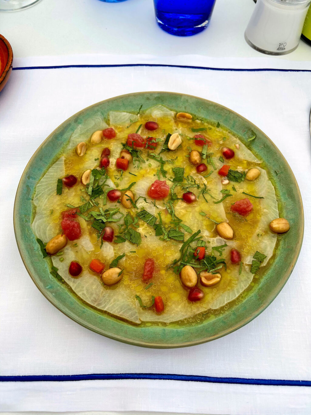 Marinated amberjack carpaccio