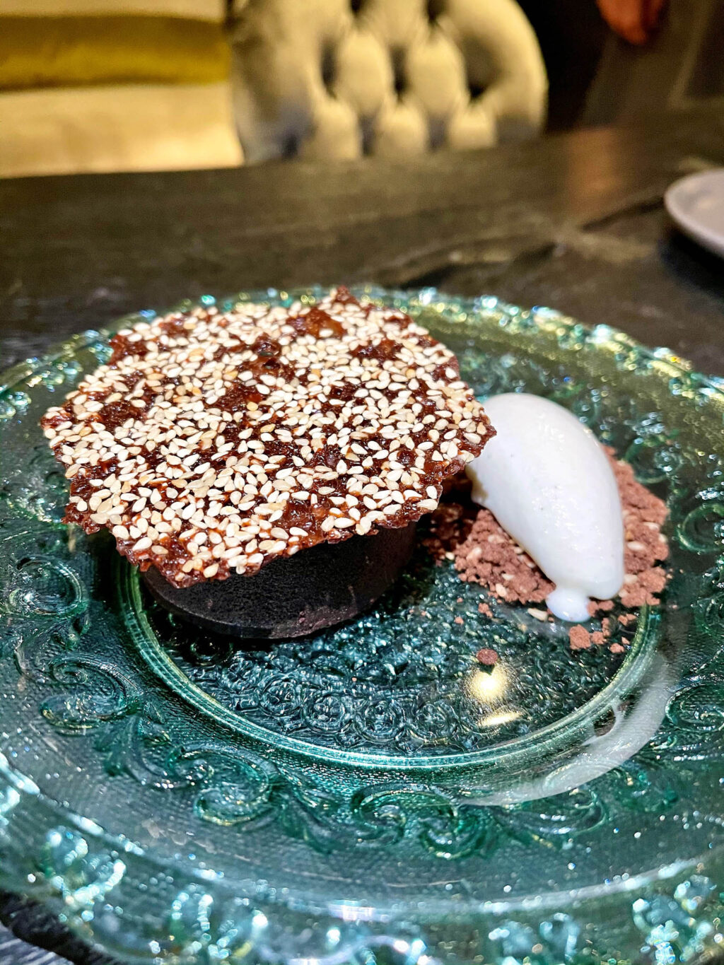 Chocolate butter mochi