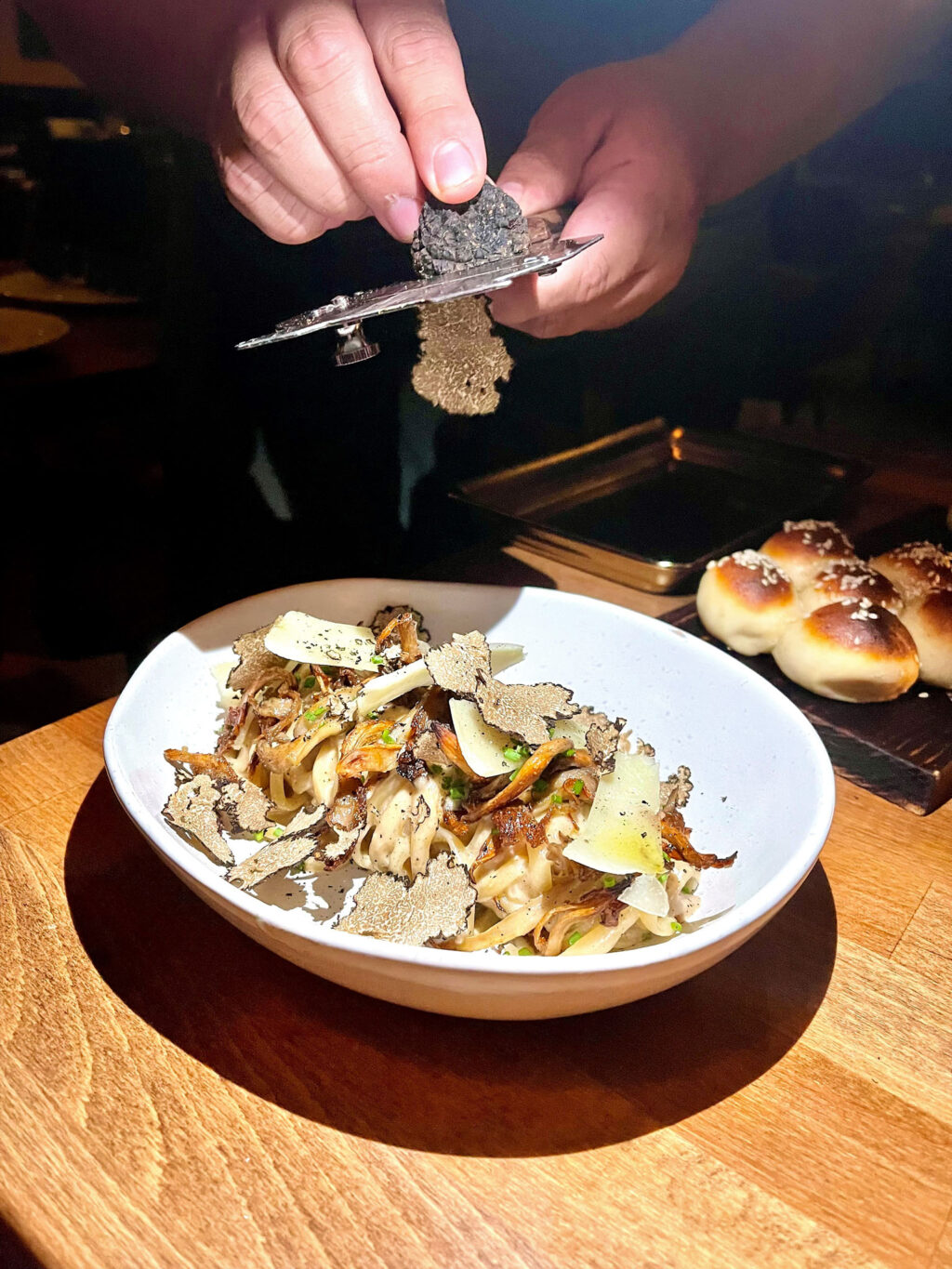 Mushroom linguini