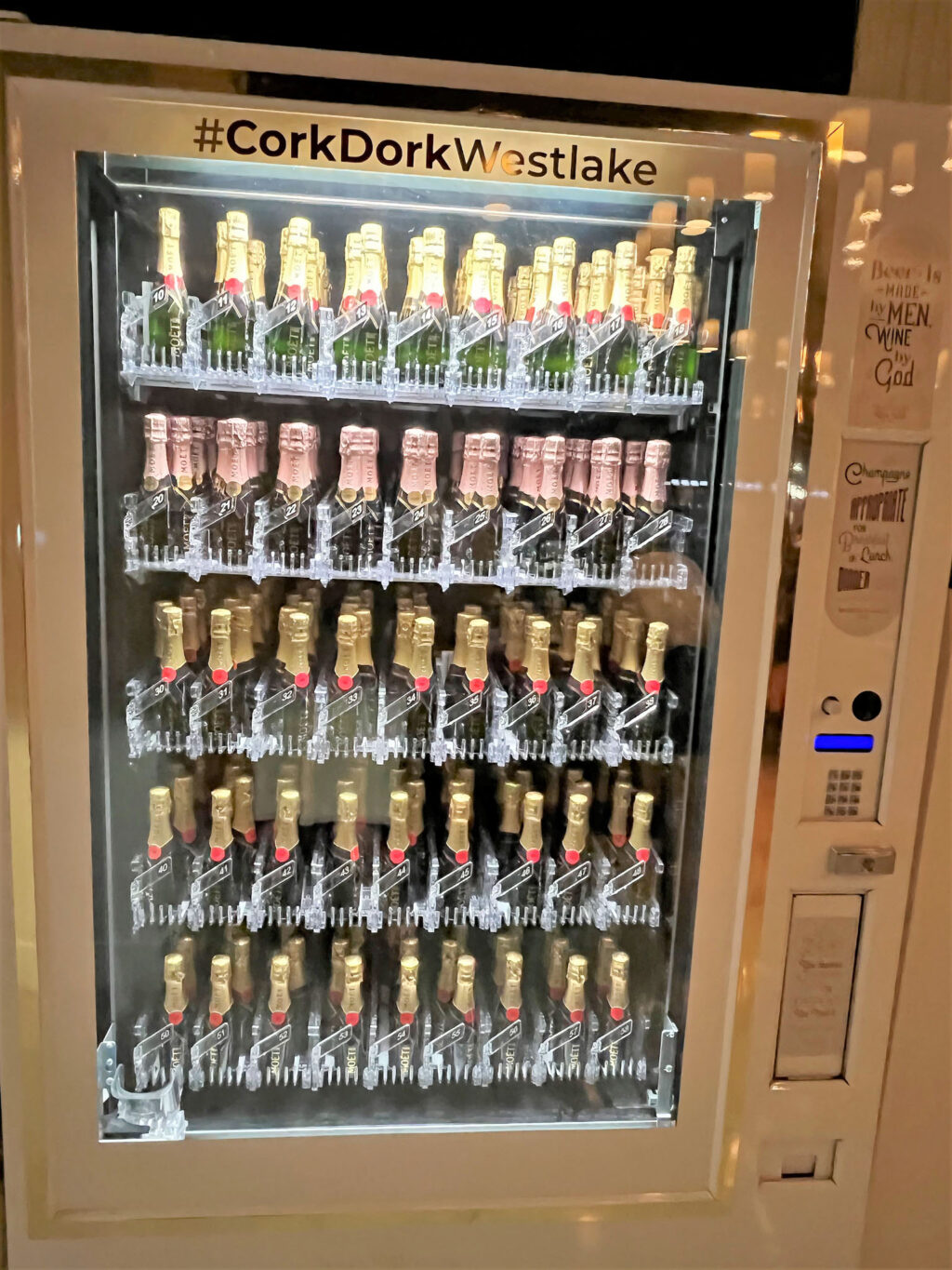 Champagne vending machine
