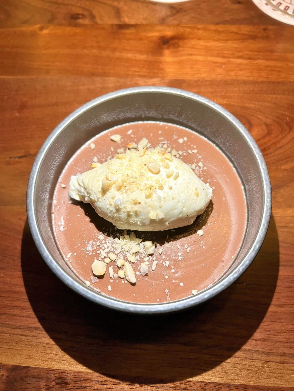 Chocolate & peanut butter custard