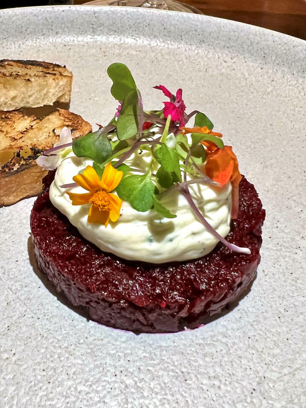 Smoked beet tartare