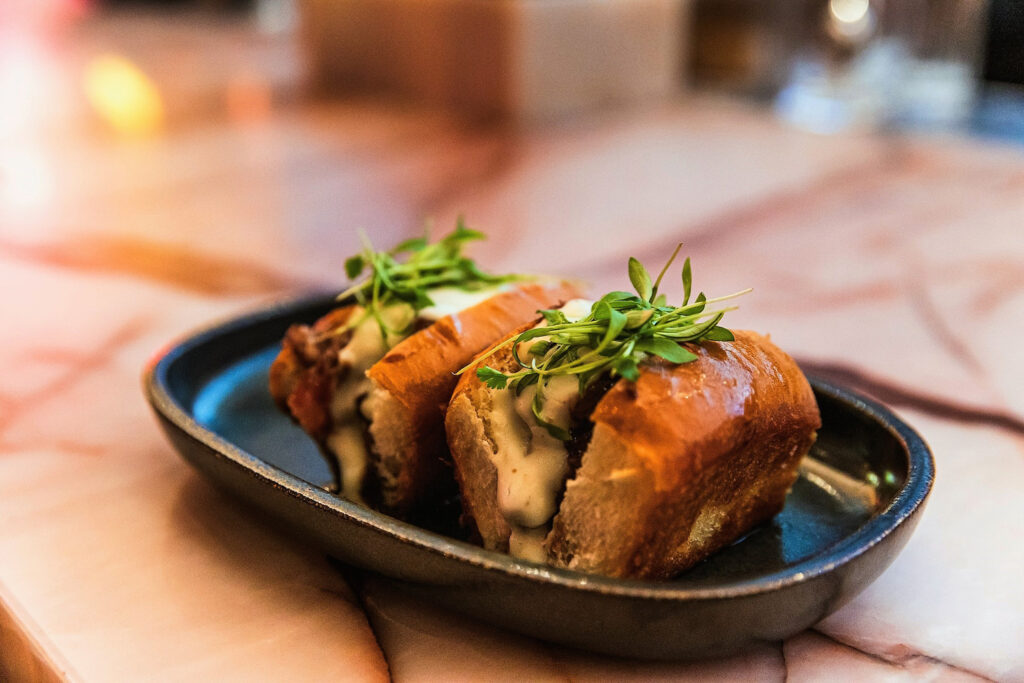 Wagyu cheese steak bites