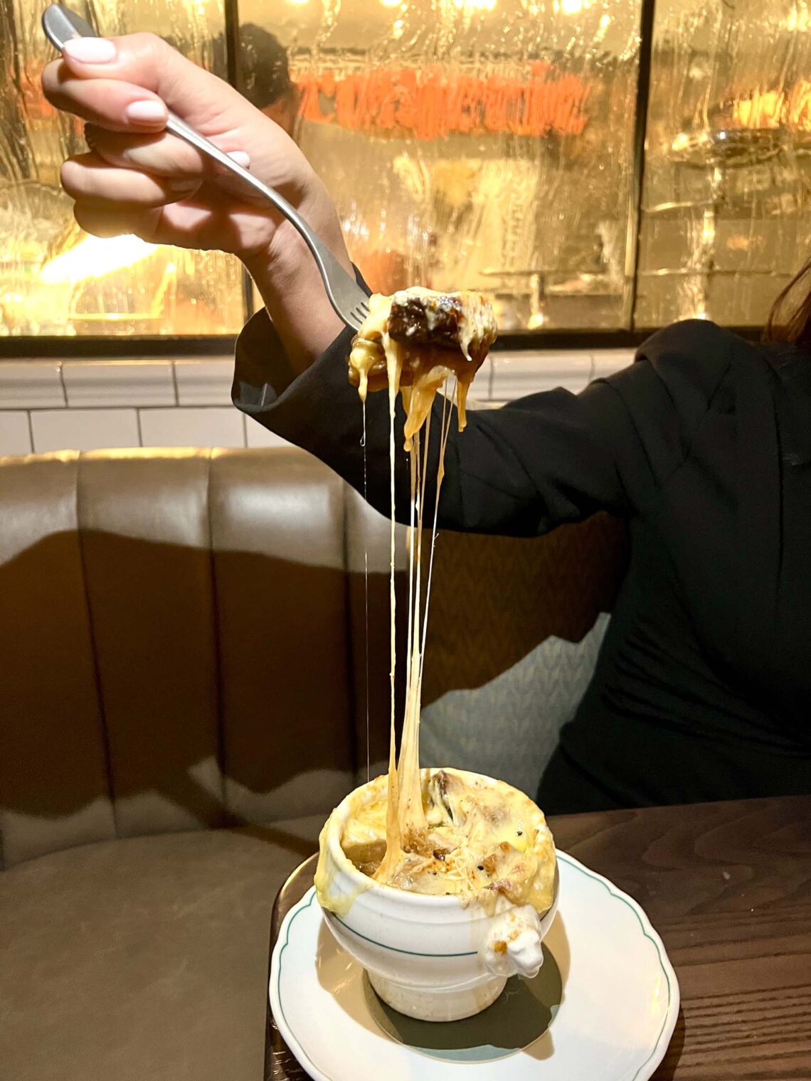 French onion soup | Lumière Fairmont Century Plaza LA