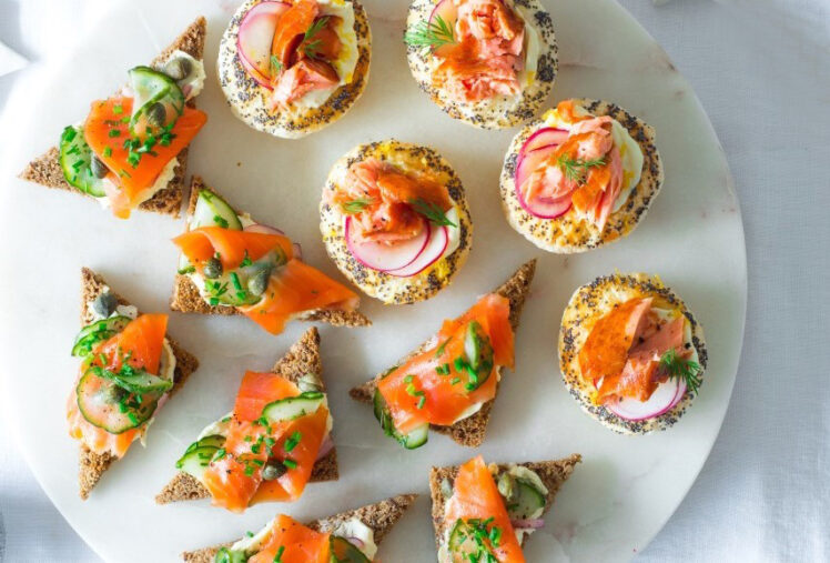 Smoked salmon recipe cream cheese canapes Regal New Zealand