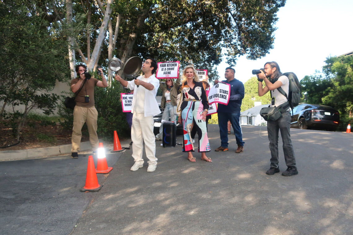 Chef René Redzepi noma Los Angeles pop-up protestors
